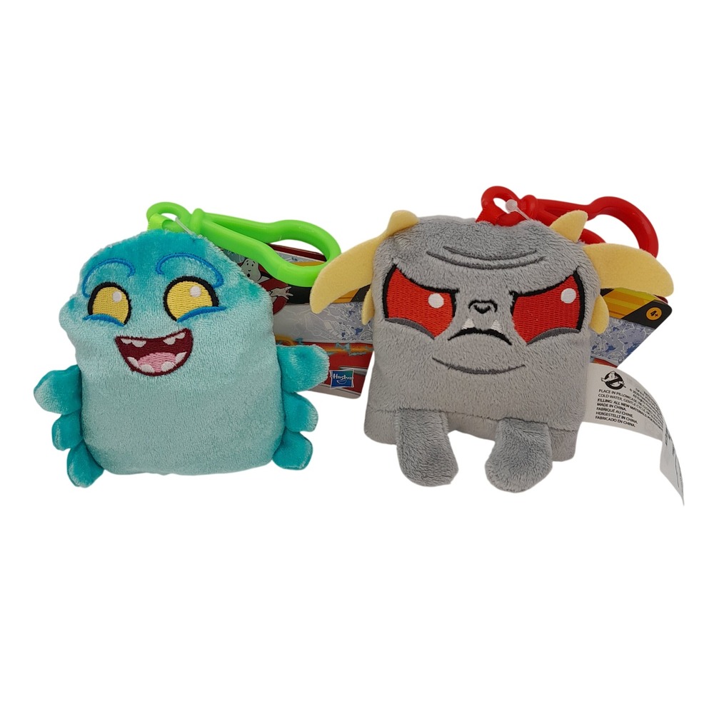 Hasbro Ghostbusters Muncher and Terror Dog Plush Backpack Clip Set NWT